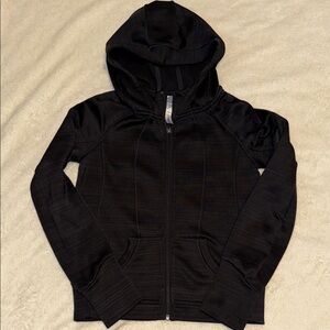 90 degree Girls Black Zip-Up Hoodie Medium 10